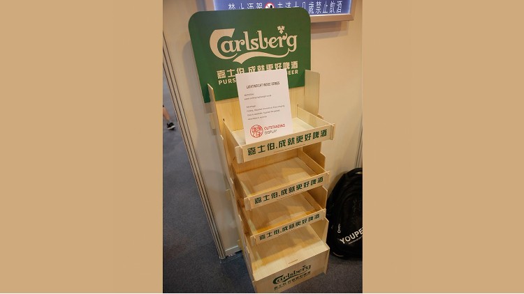 環(huán)保輕便、承重高的輕質(zhì)木展示架，澳澌汀展示專業(yè)定制